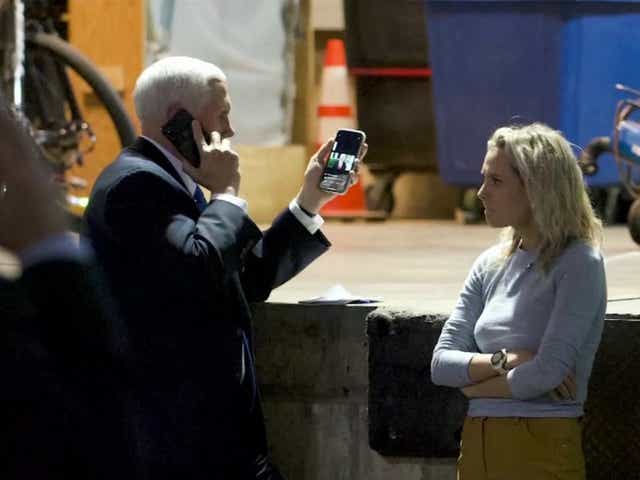 <p>A photo shows Mike Pence in a secure Capitol Hill location watching Donald Trump’s video praising rioters on January 6 2021</p>