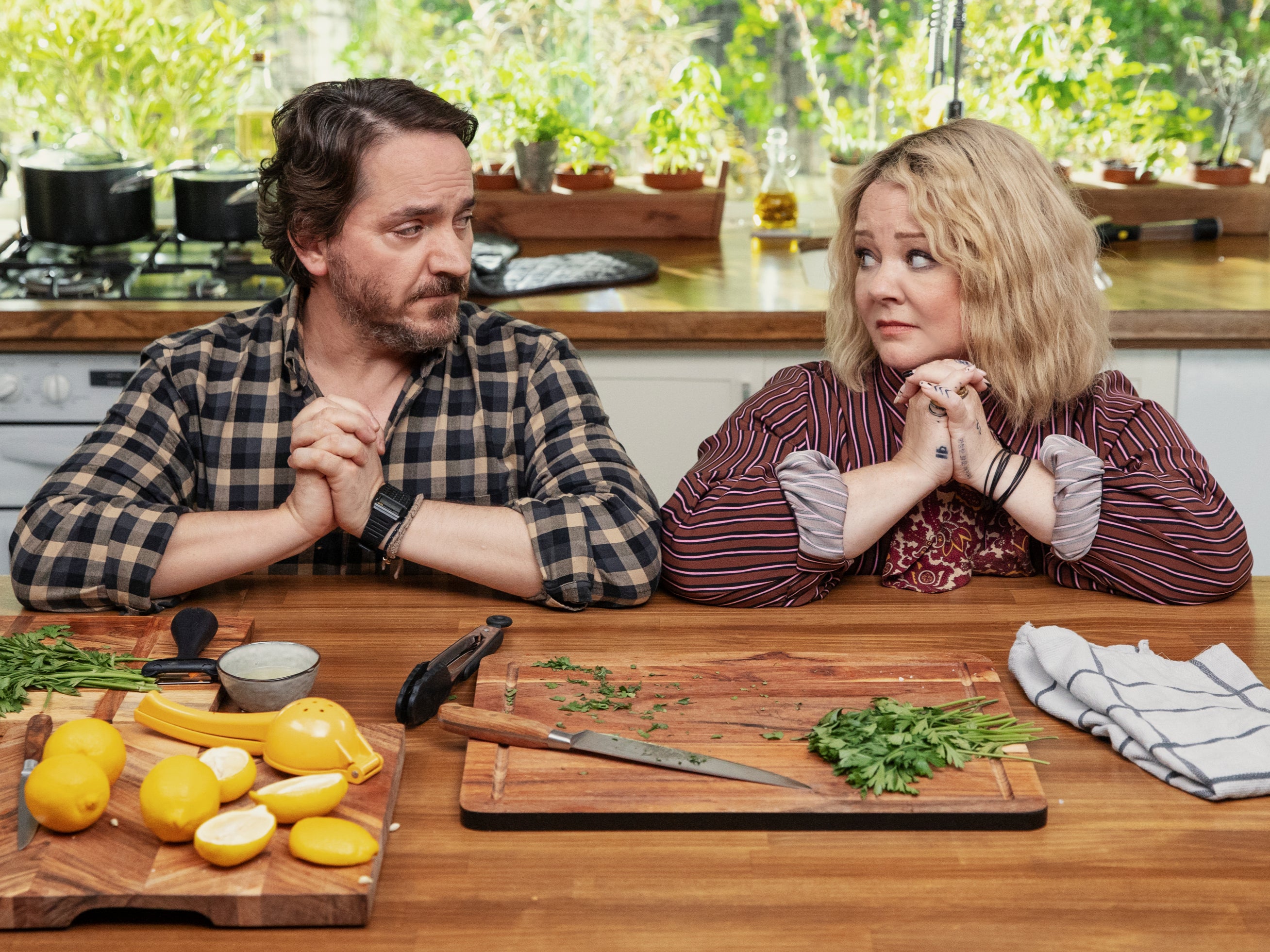 Ben Falcone and Melissa McCarthy in ‘God’s Favorite Idiot’