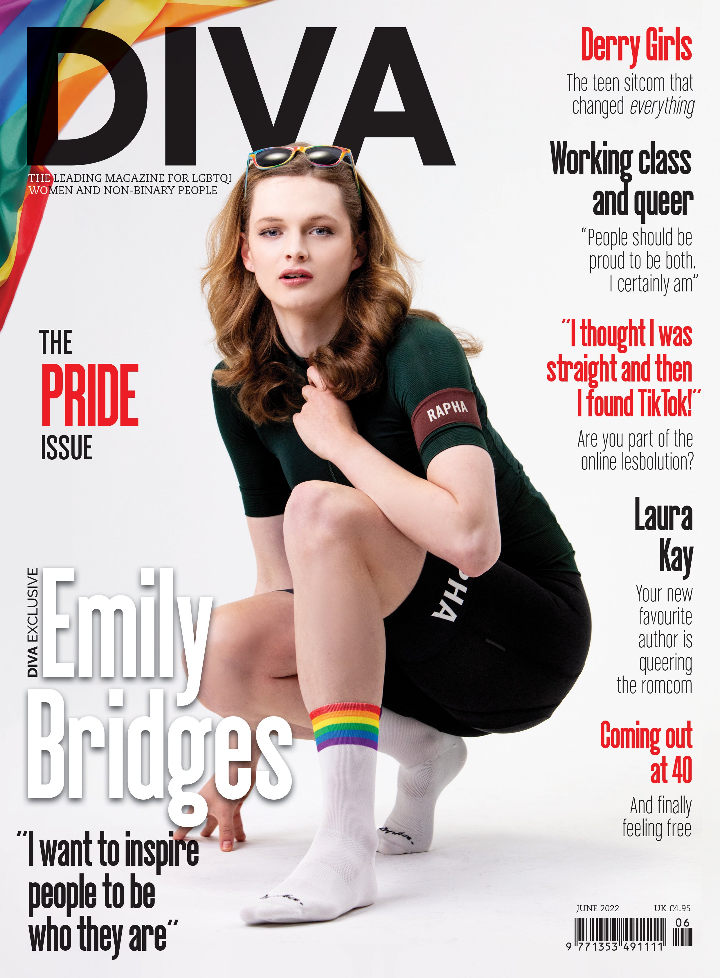 Emily Bridges featured on the cover of the June issue of DIVA magazine (Courtney Nathan Philip/DIVA)