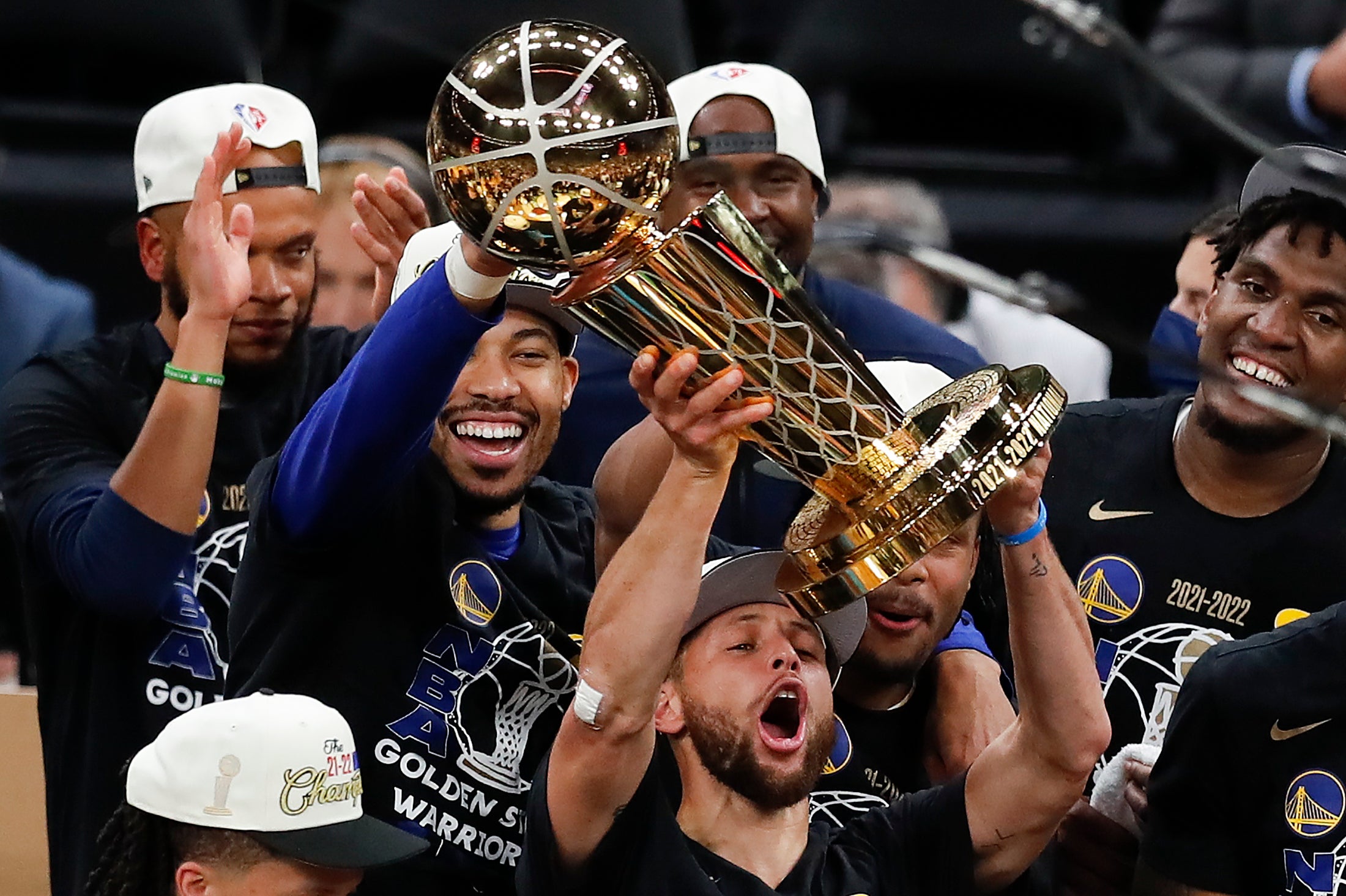 kevin durant holding mvp trophy