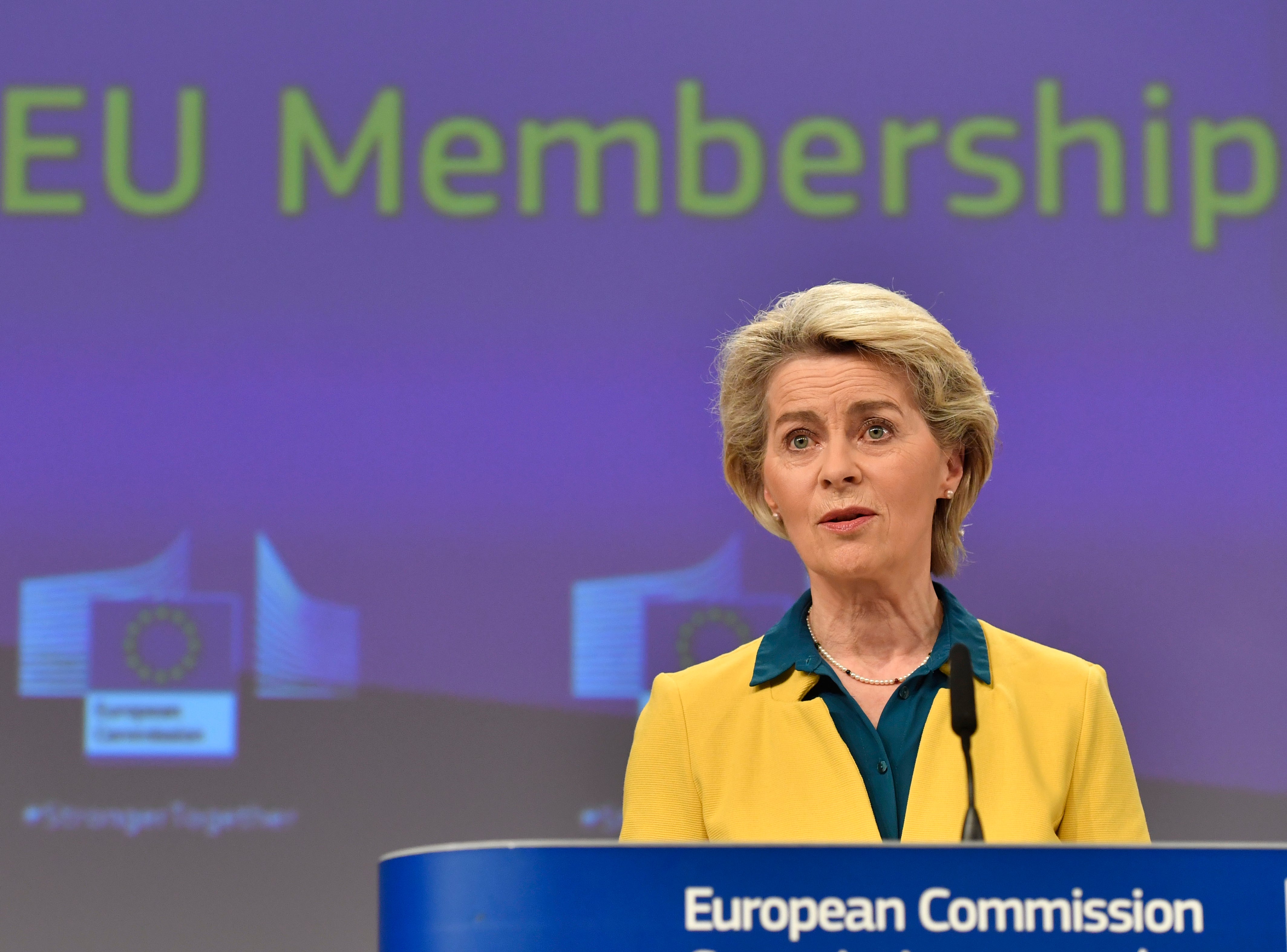 European Commission president Ursula von der Leyen confirmed that Ukraine will have candidate status