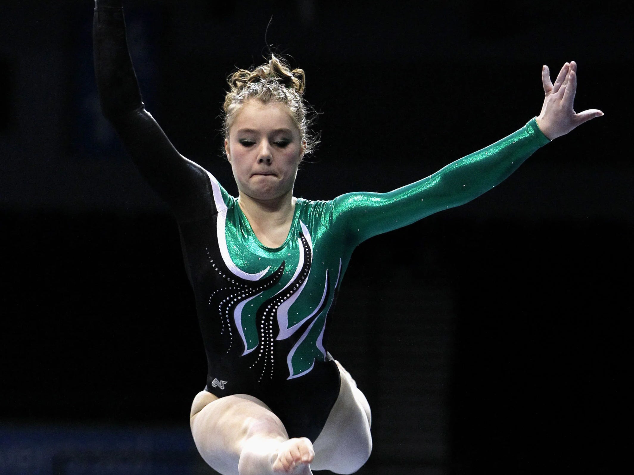 Nicole Pavier, pictured competing in 2013, says she still has nightmares about the physical and psychological abuse she suffered