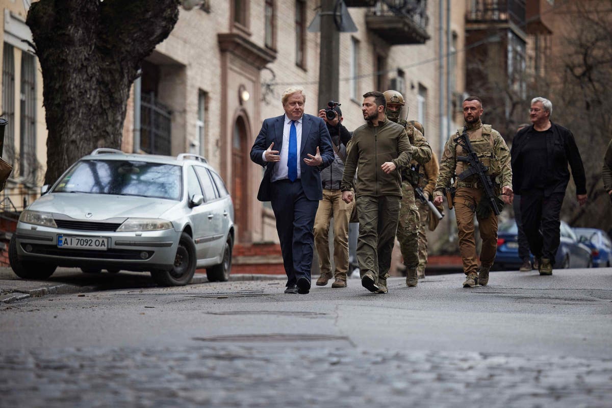 Johnson visits Kyiv to offer troop training to &lsquo;change equation&rsquo; against Russia