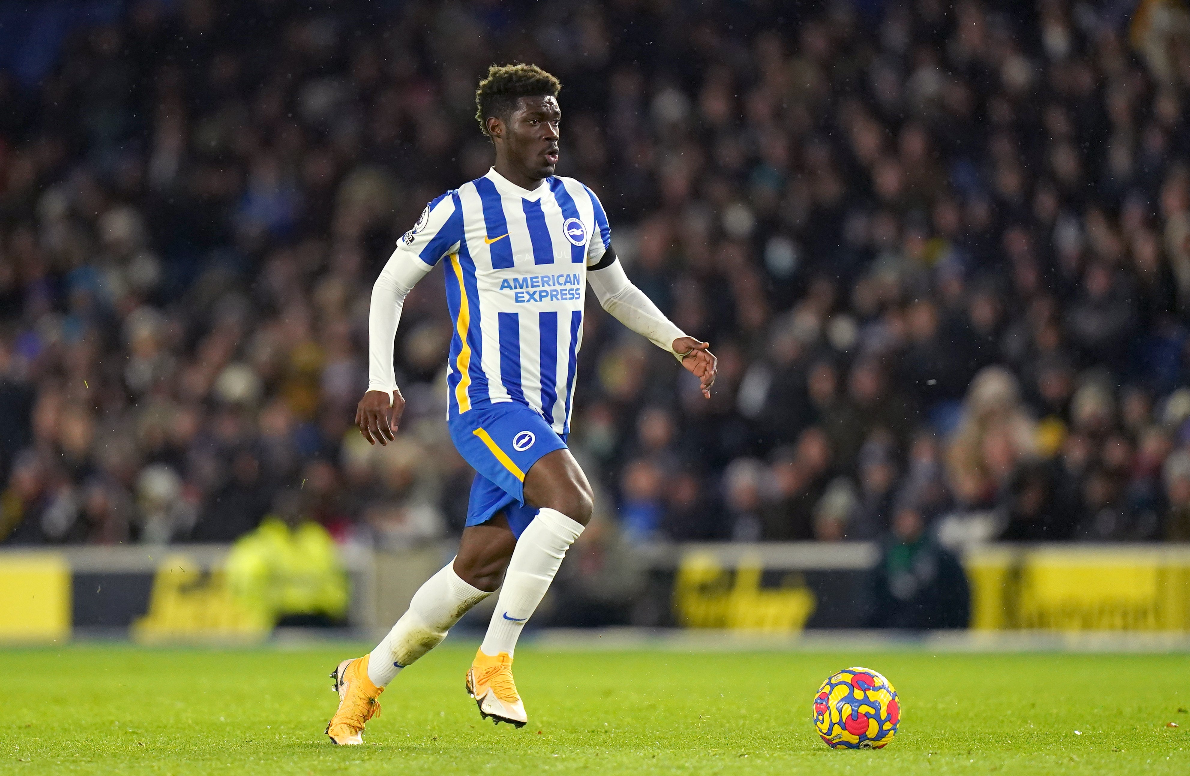 Yves Bissouma arrives at Spurs from Brighton (Adam Davy/PA)