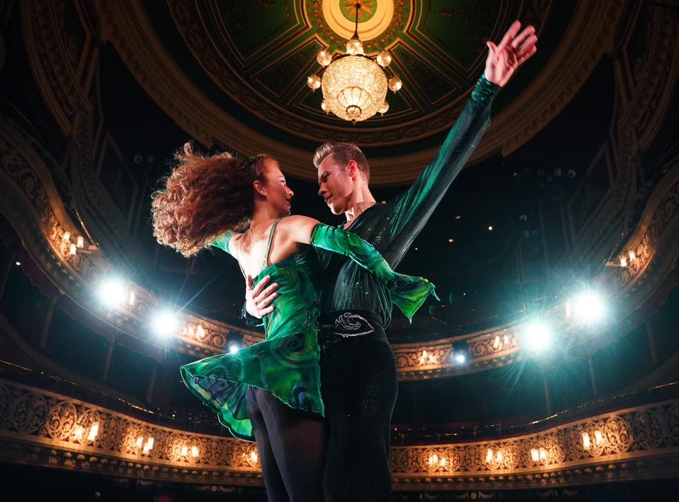 Fergus Fitzpatrick and Amy Mae Dolan in Riverdance: The New 25th Anniversary Show ahead of their opening night (Brian Lawless/PA)