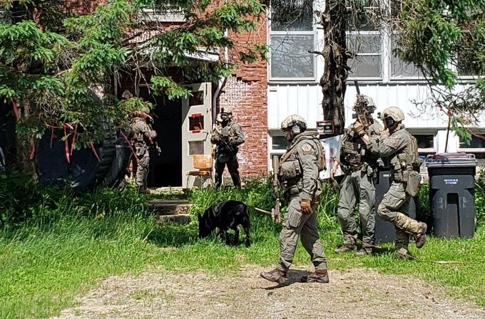 Canadian police have carried out a string of raids at the rural homes o suspected members of the Atomwaffen Division neo-Nazi group