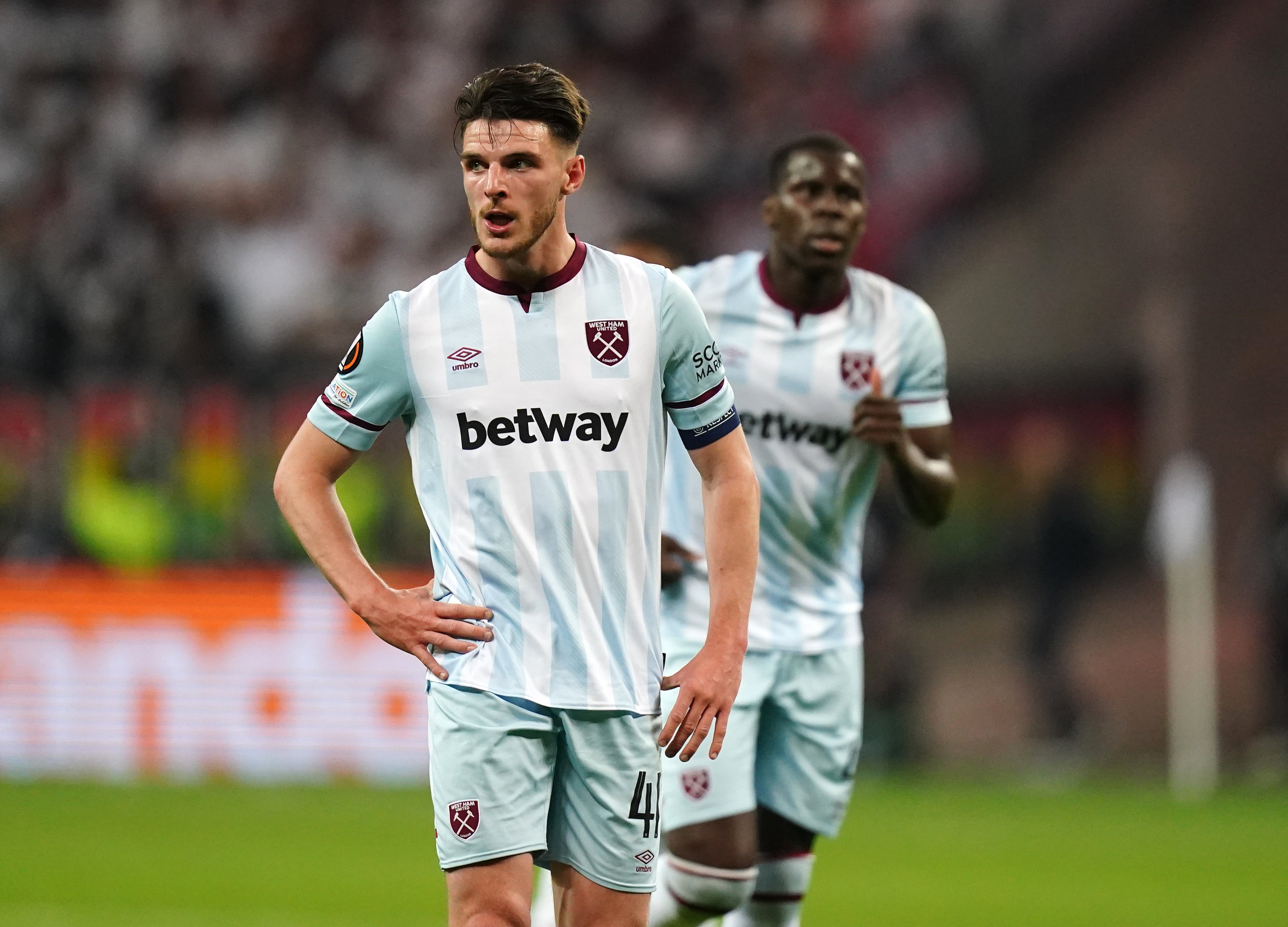 Declan Rice has received a two-match ban (Mike Egerton/PA)