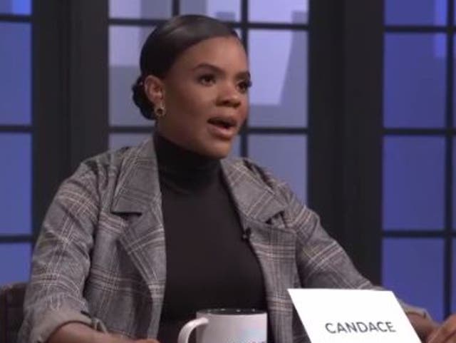 <p>Candace Owens on her show on The Daily Wire</p>