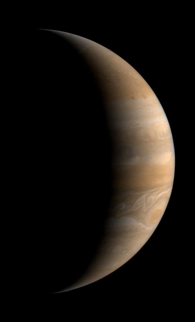 <p>Jupiter as seen by Nasa’s Voyager 1 spacecraft in 1979</p>