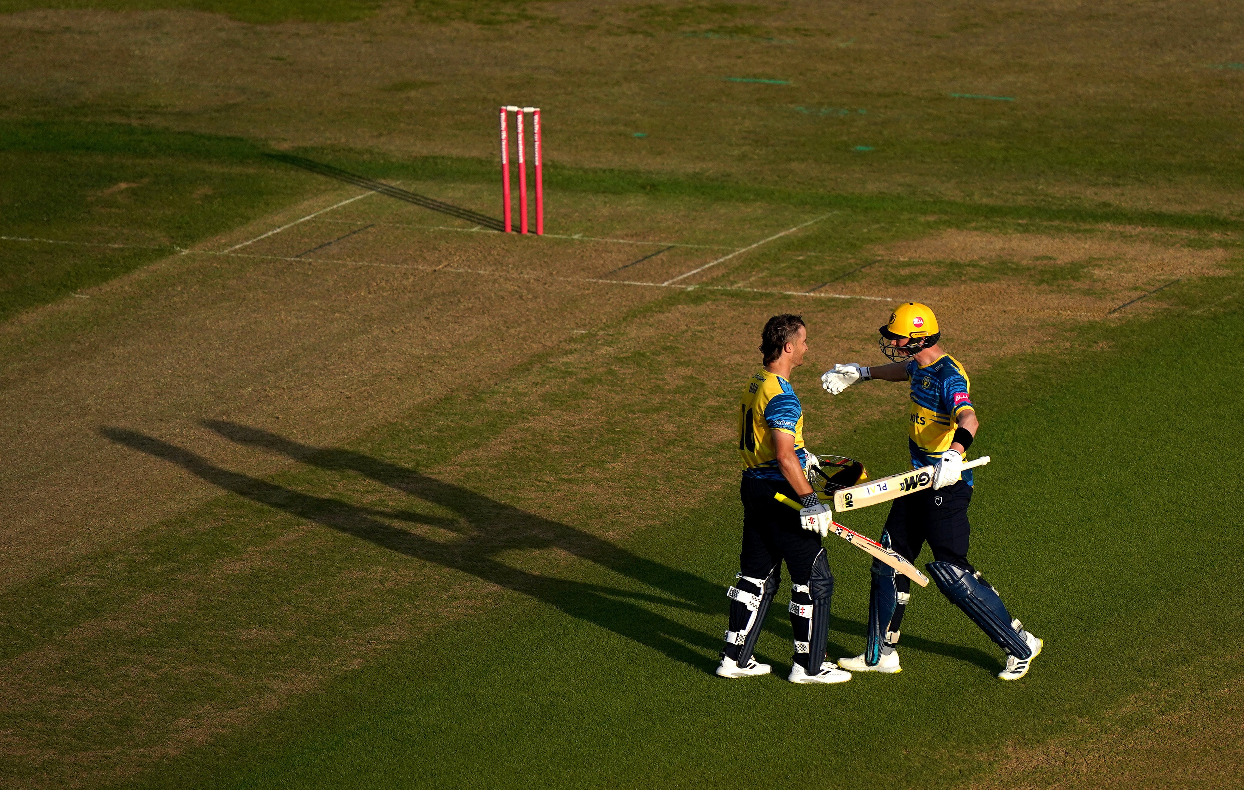 Sam Hain (left) and Adam Hose helped Birmingham to a record total (Tim Goode/PA)