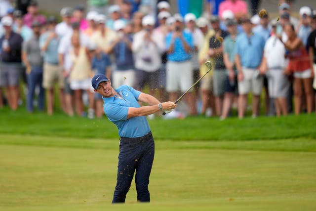 Rory McIlroy is one stroke back at the halfway point of the US Open (Julio Cortez/AP)