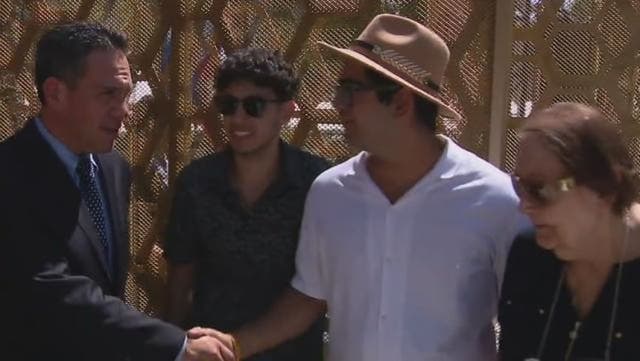 <p>Memorial unveiled to families of San Bernardino terrorist attack victims</p>