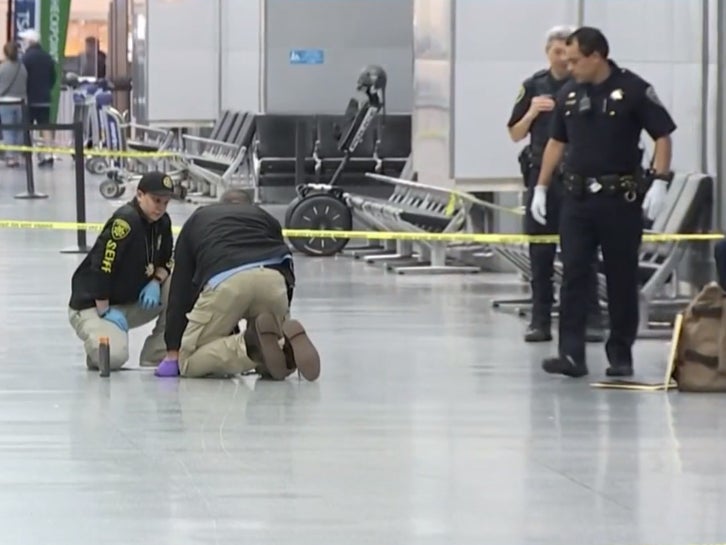 A man has attacked passengers in the California airport