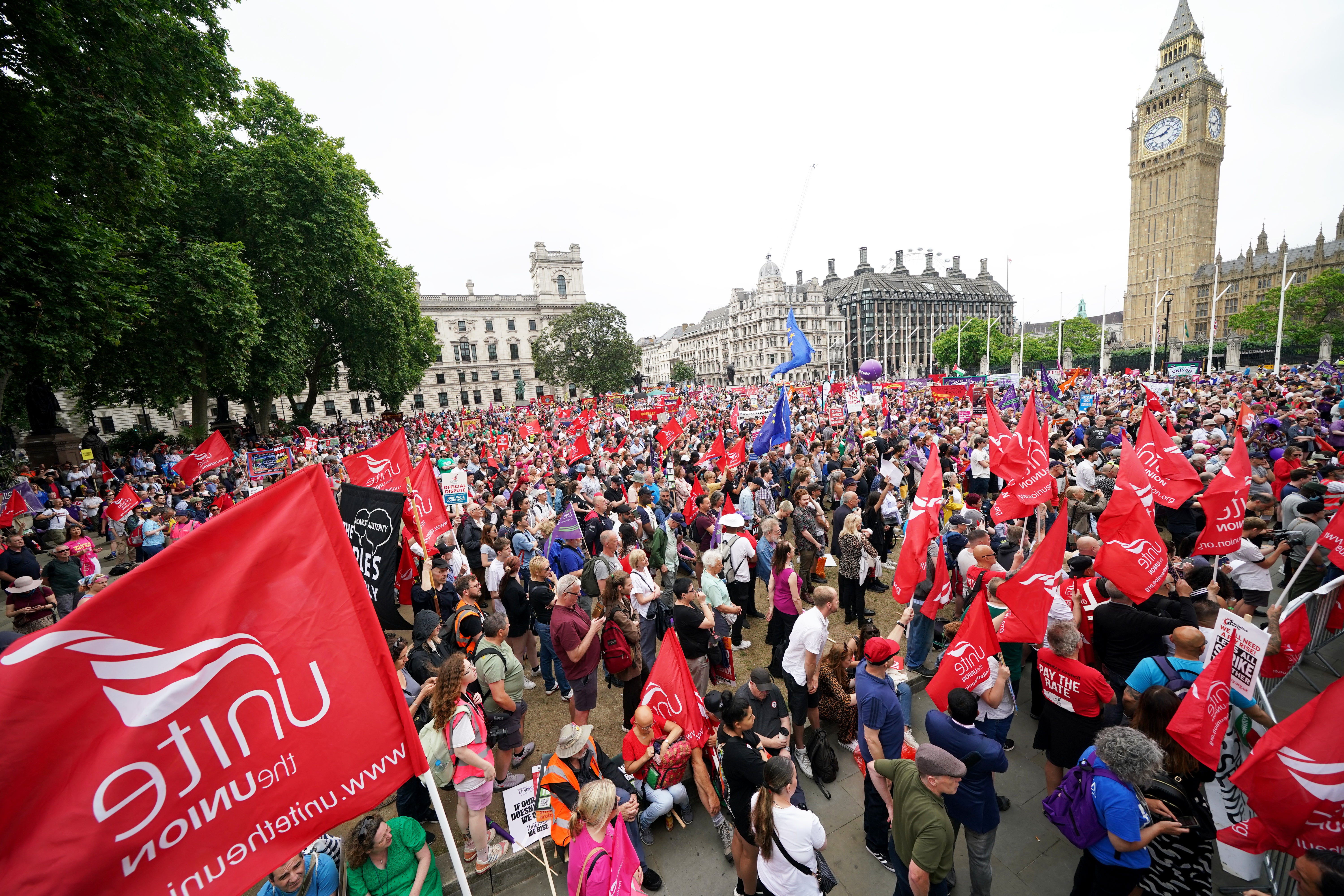 Thousands joined the demonstration (Yui Mok/PA)