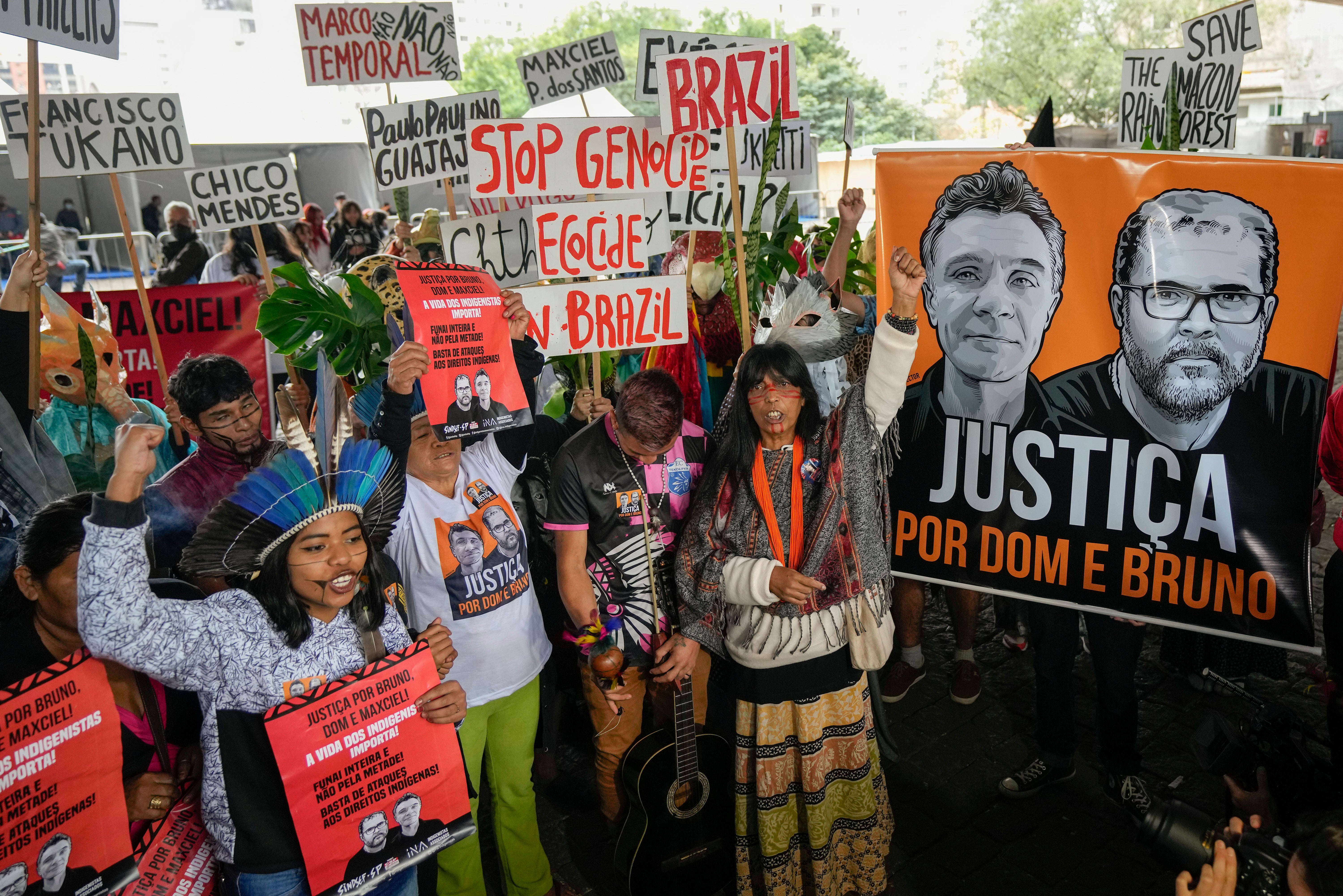 Indigenous people in Brazil call for justice after the deaths of Dom Phillips and Bruno Pereira