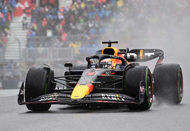 Max Verstappen mastered the conditions to take pole at the Canadian Grand Prix (Jacques Boissinot/AP)