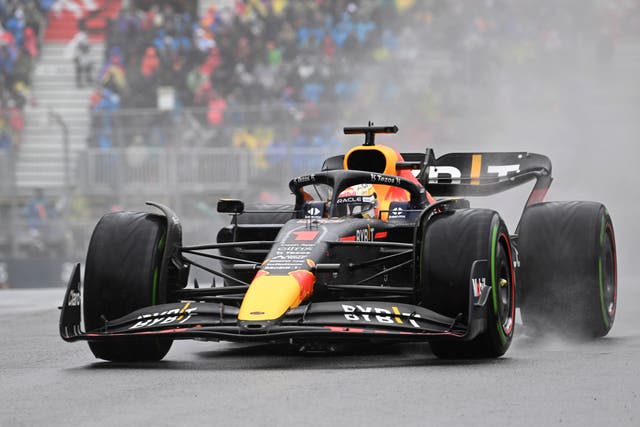 Max Verstappen mastered the conditions to take pole at the Canadian Grand Prix (Jacques Boissinot/AP)