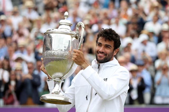 <p>Matteo Berrettini was one of the favourites after winning at Queen’s Club </p>