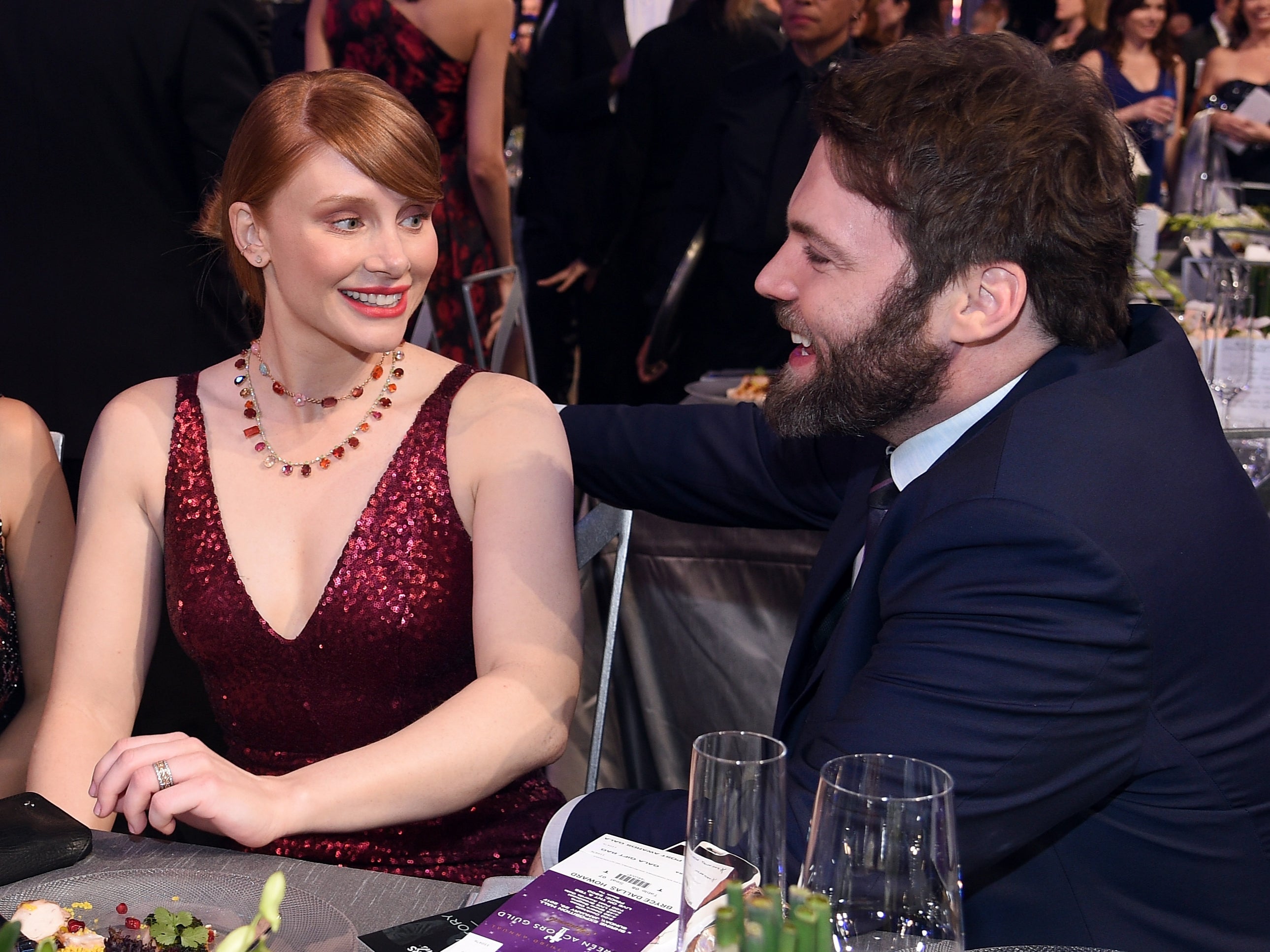 Bryce Dallas Howard, and Seth Gabel attend the 23rd Annual Screen Actors Guild Awards Cocktail Reception at The Shrine Expo Hall on 29 January 2017