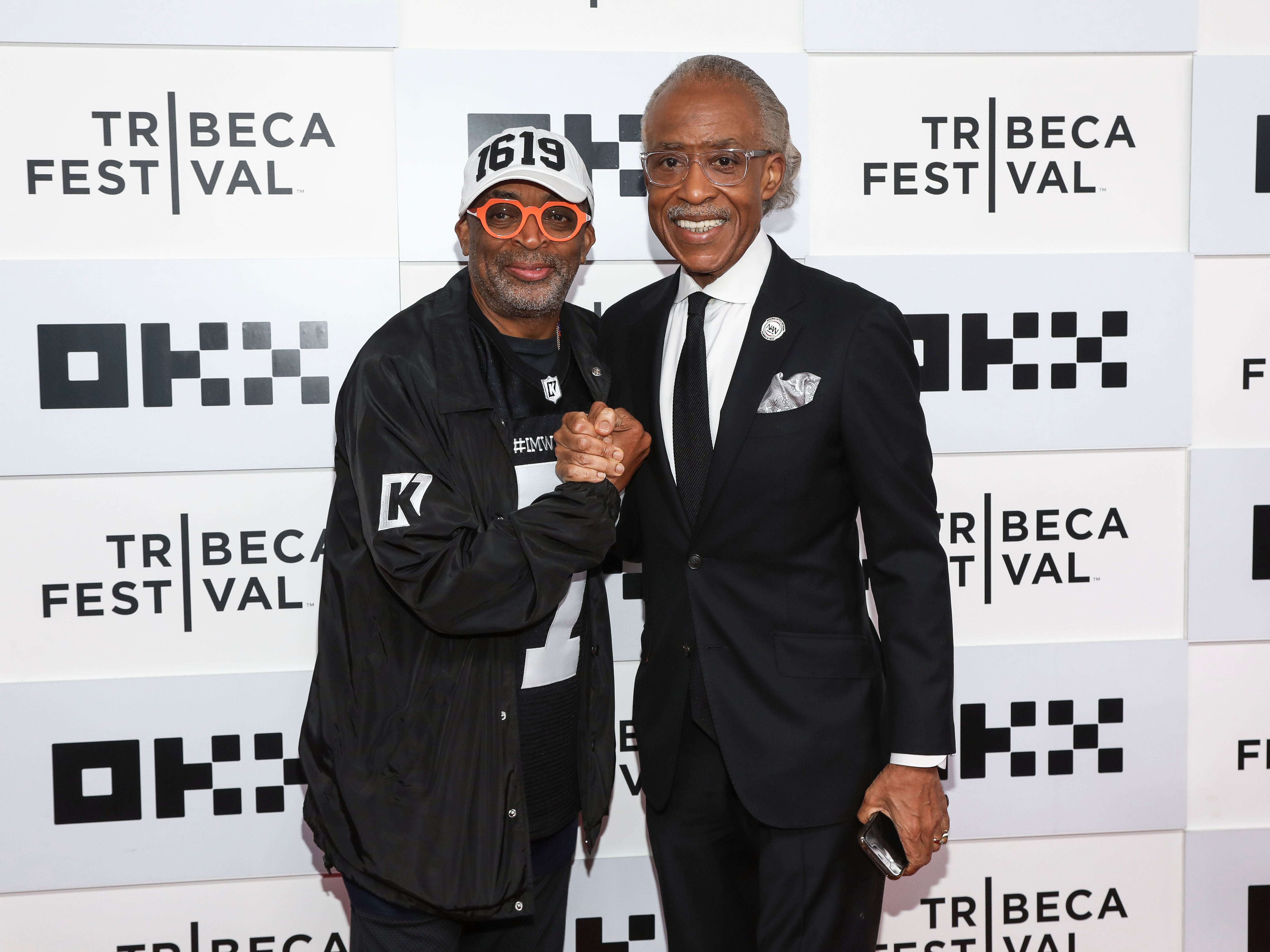 Director Spike Lee (left) and Rev Al Sharpton at the premiere for “Loudmouth”