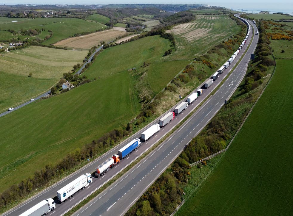 Lorry drivers might have to get used to new types of vehicles, the report said (Gareth Fuller/PA)