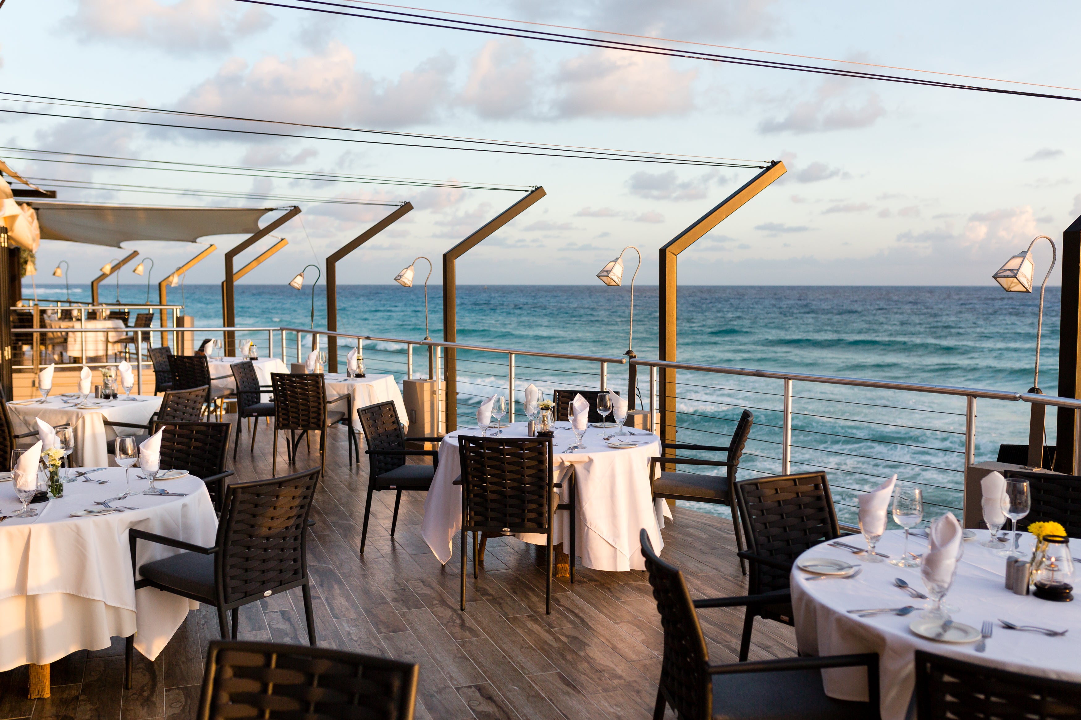Enjoy a meal with a view at stylish seaside restaurant Champers