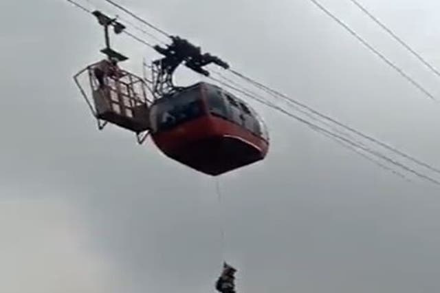 <p>Around 11 tourists were stranded mid-air after a cable car stopped working in Himachal Pradesh </p>