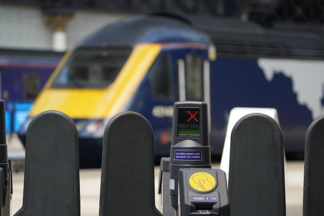 Ticket barriers at Glasgow Queen Street station (Andrew Milligan/PA).