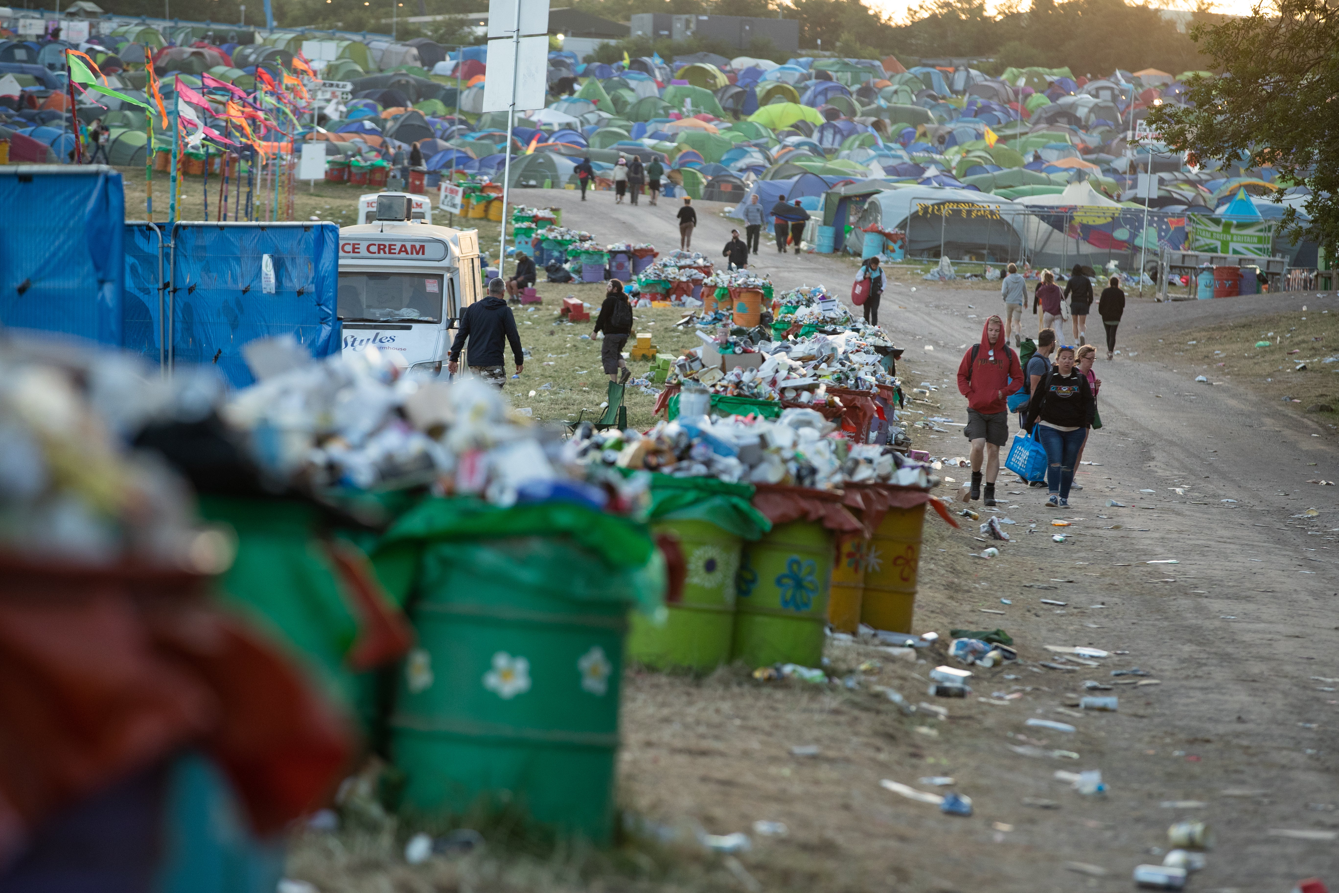 The end of Glastonbury festival in 2019