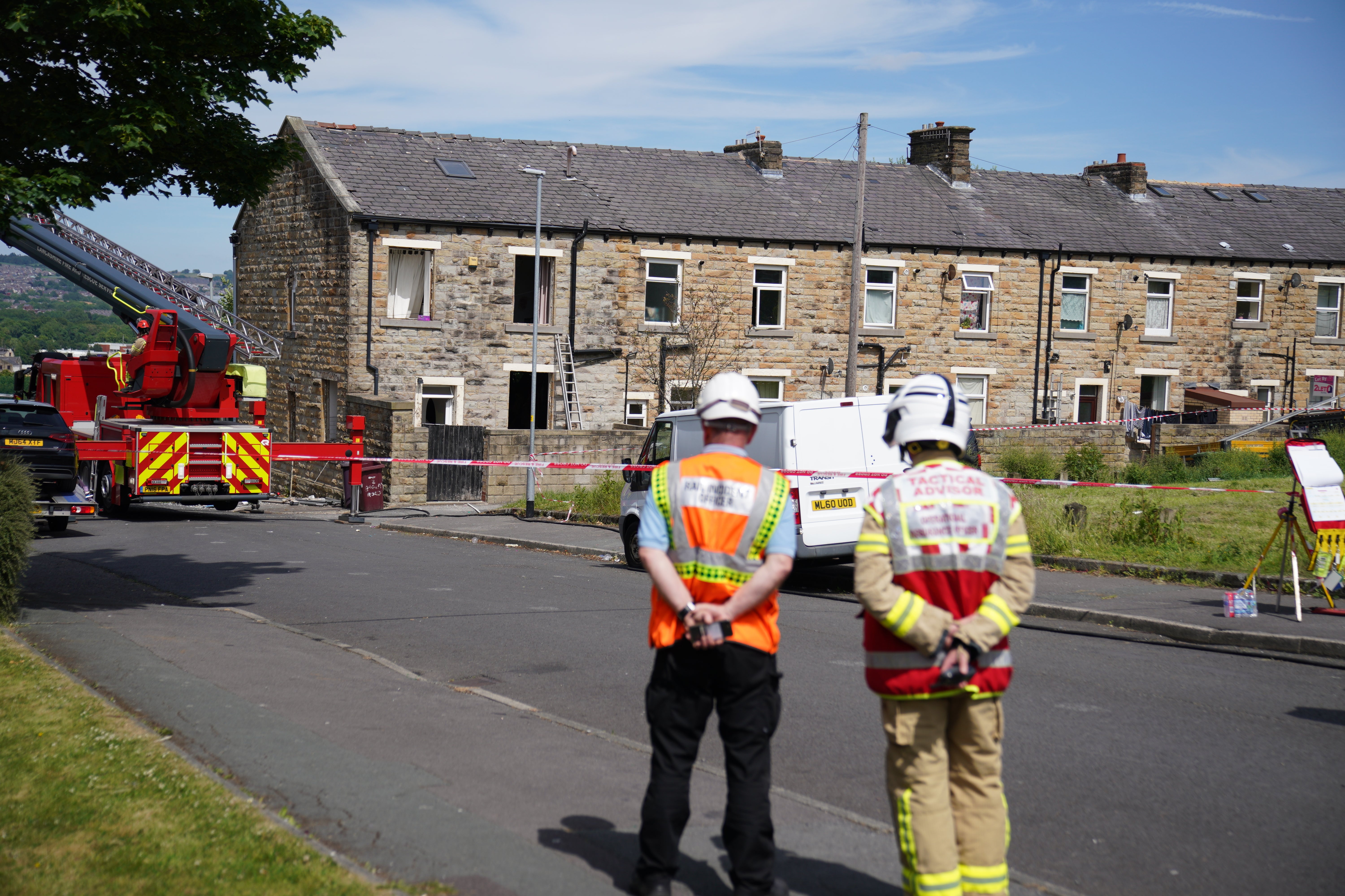 Police said they were dealing with a house collapse on Sefton Terrace