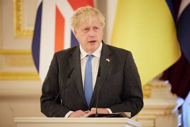 Prime Minister Boris Johnson (Ukrainian Presidential Press Office of Ukrainian/PA)