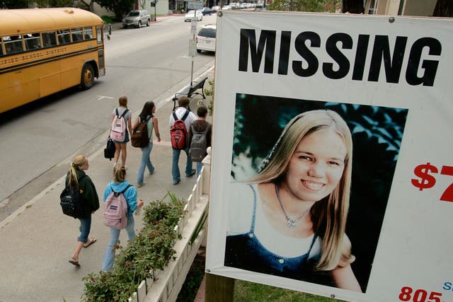 <p>A sign raises public awareness in the case of missing student Kristin Smart in the California coast town of Arroyo Grande in May 2006</p>