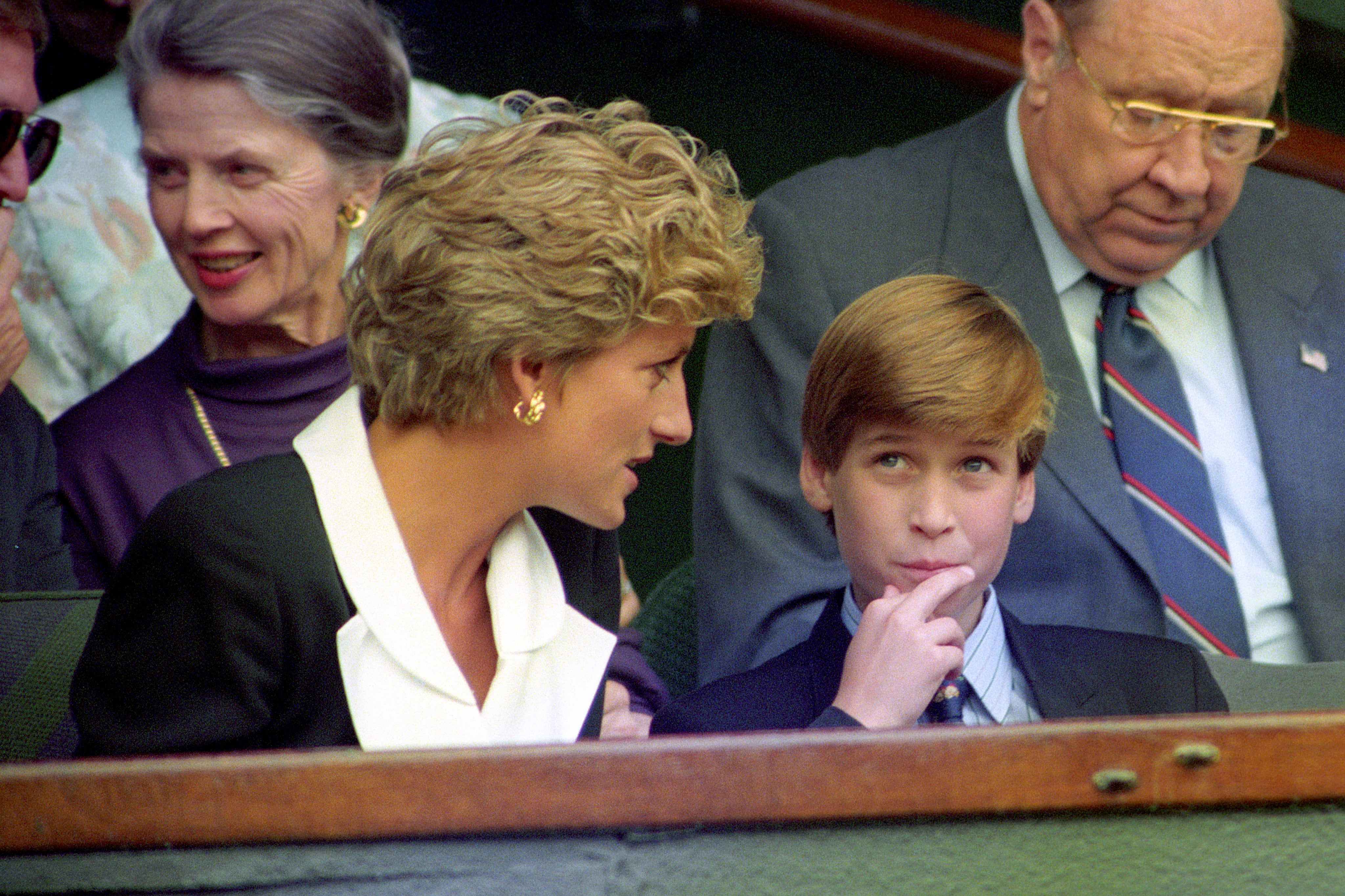 Diana with William at Wimbledon (PA)