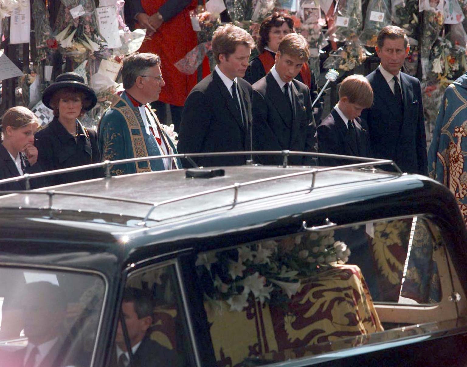 Diana’s funeral in 1997 (Sean Dempsey/PA)