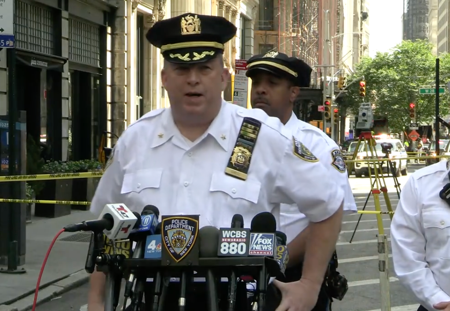 NYPD deputy chief John Chell at the scene of Monday’s accident in Flatiron