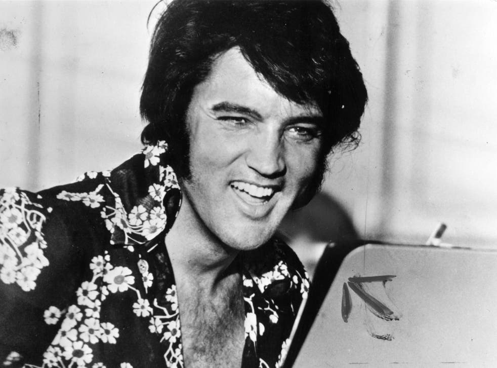 <p>Presley in 1975: The King ‘permanently changed the face of American popular culture’</p>