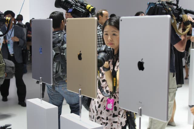 The new Apple iPad Pro which has been unveiled at a live show in San Francisco (PA)