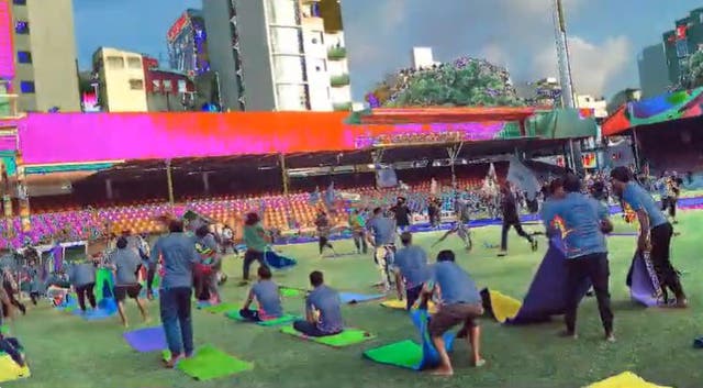 <p>Yoga Day event attacked in Male, Maldives</p>