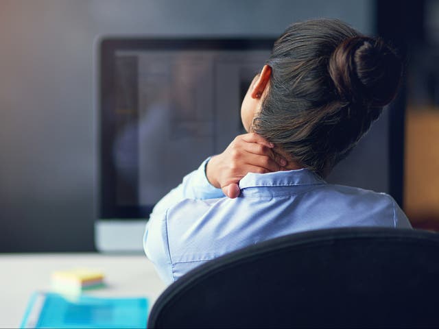 <p>Stress can cause tension in the neck</p>