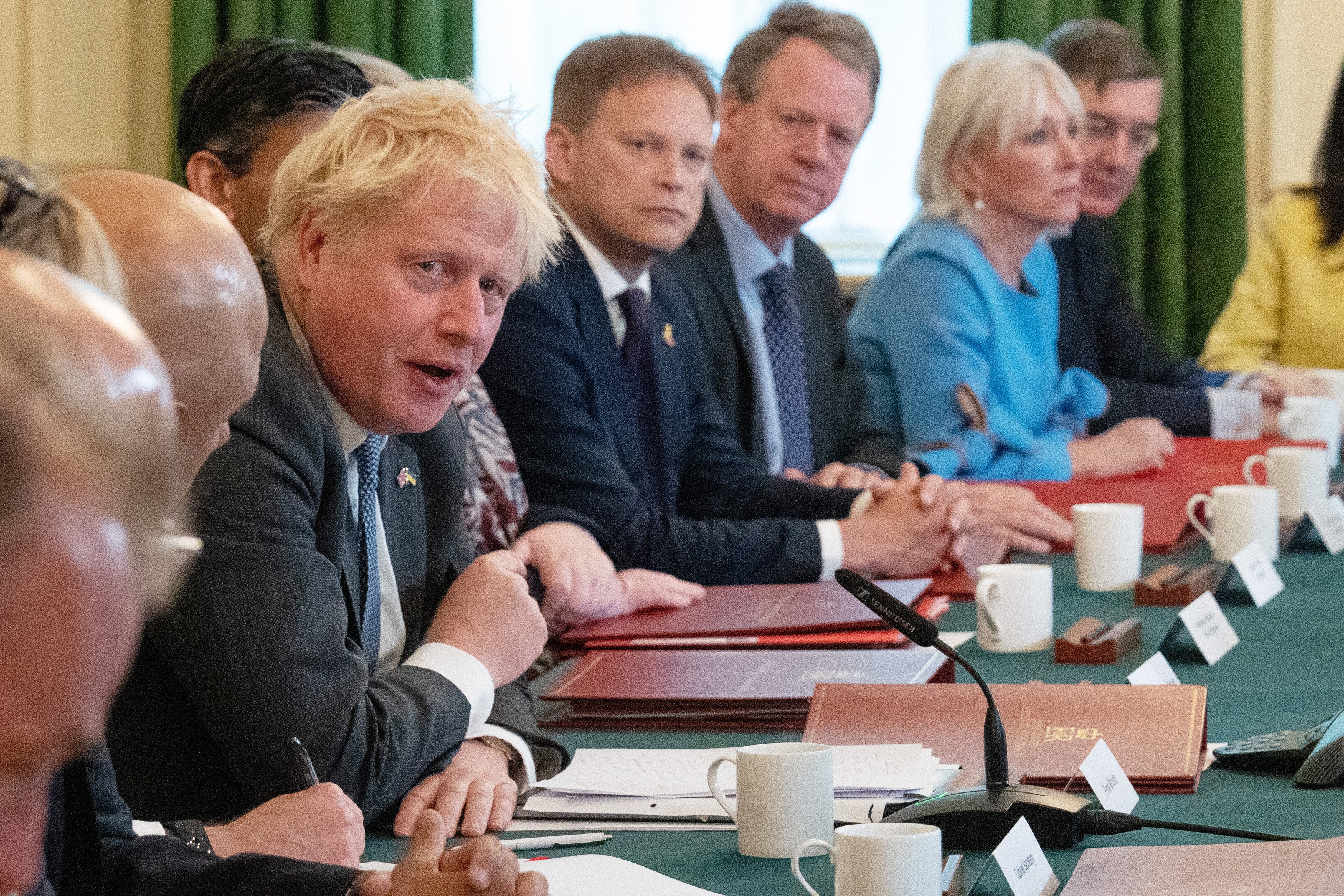 Prime Minister Boris Johnson speaks during Tuesday’s Cabinet meeting (Carl Court/PA)