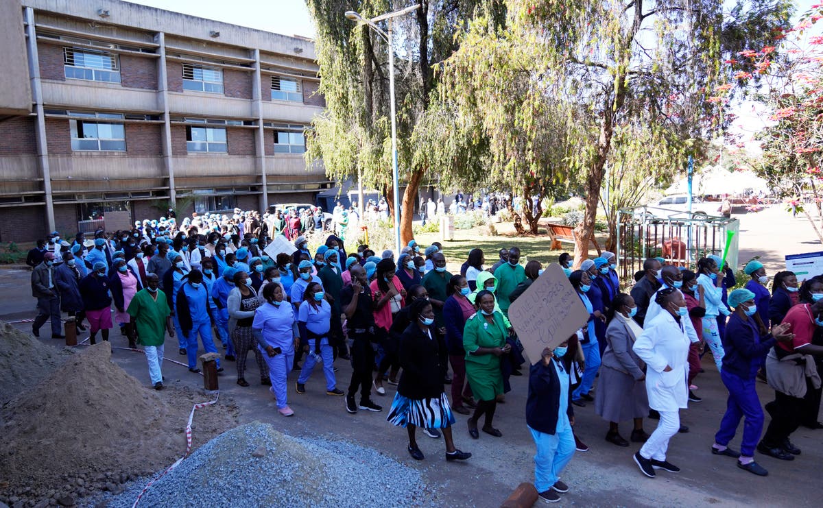 Nurses at Zimbabwe's public hospitals strike for better pay