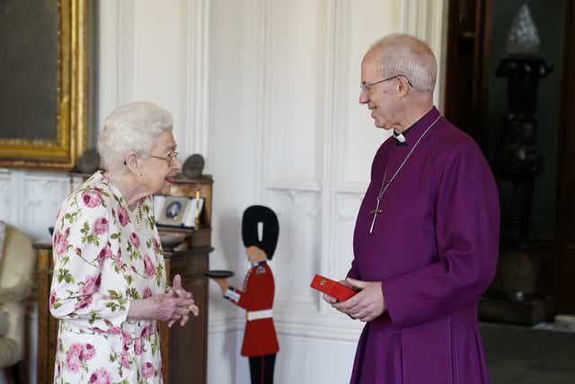 The Queen receives the Archbishop of Canterbury at Windsor Castle (Andrew Matthews/PA)