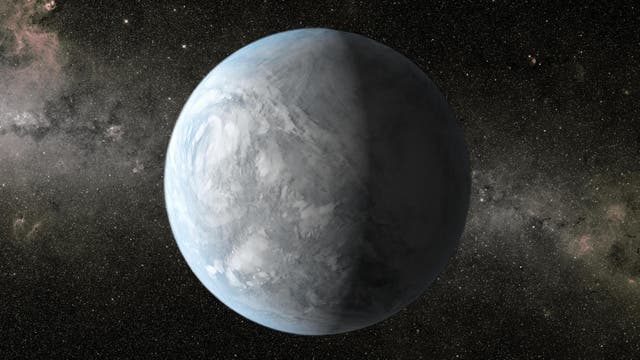 <p>An artist’s conception of a “super Earth” exoplanet</p>