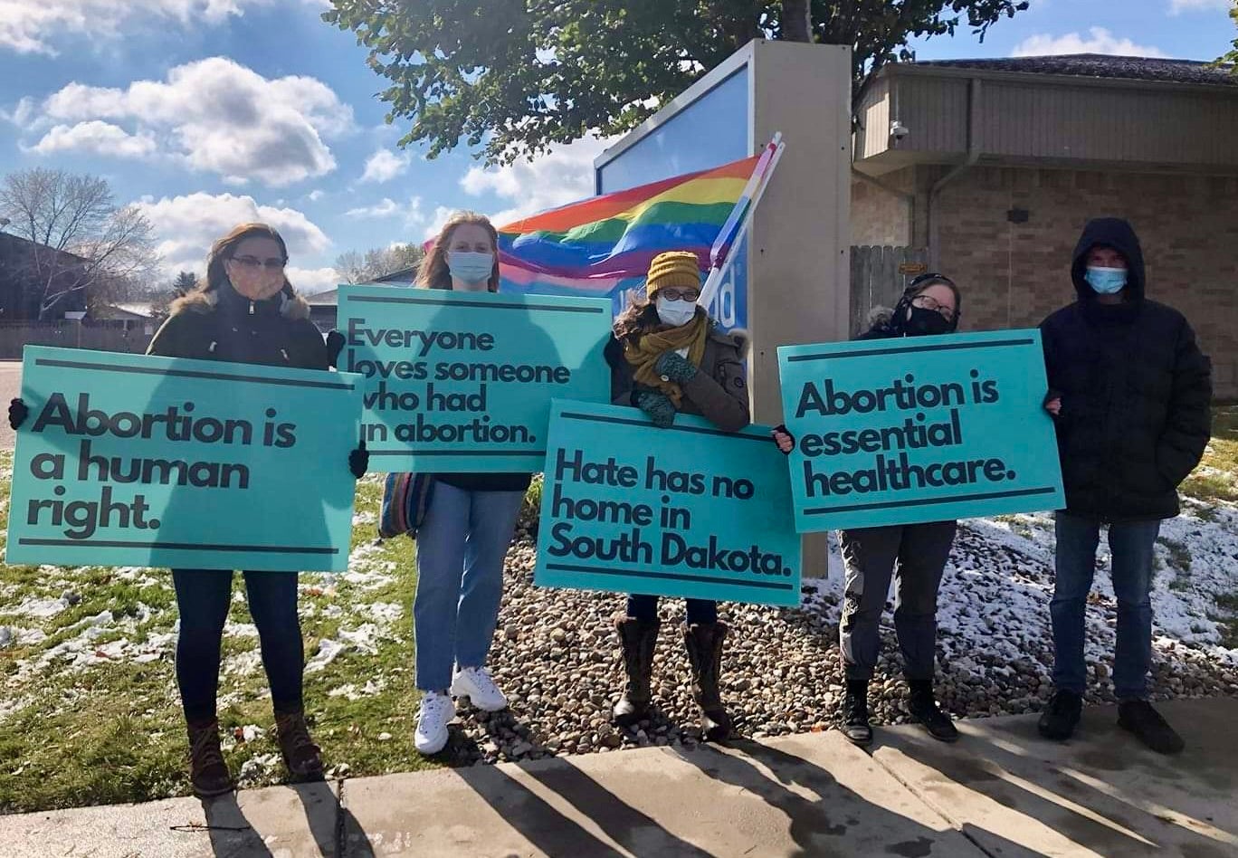Abortion rights activists have held their own rallies outside of Planned Parenthood clinic in Sioux Falls