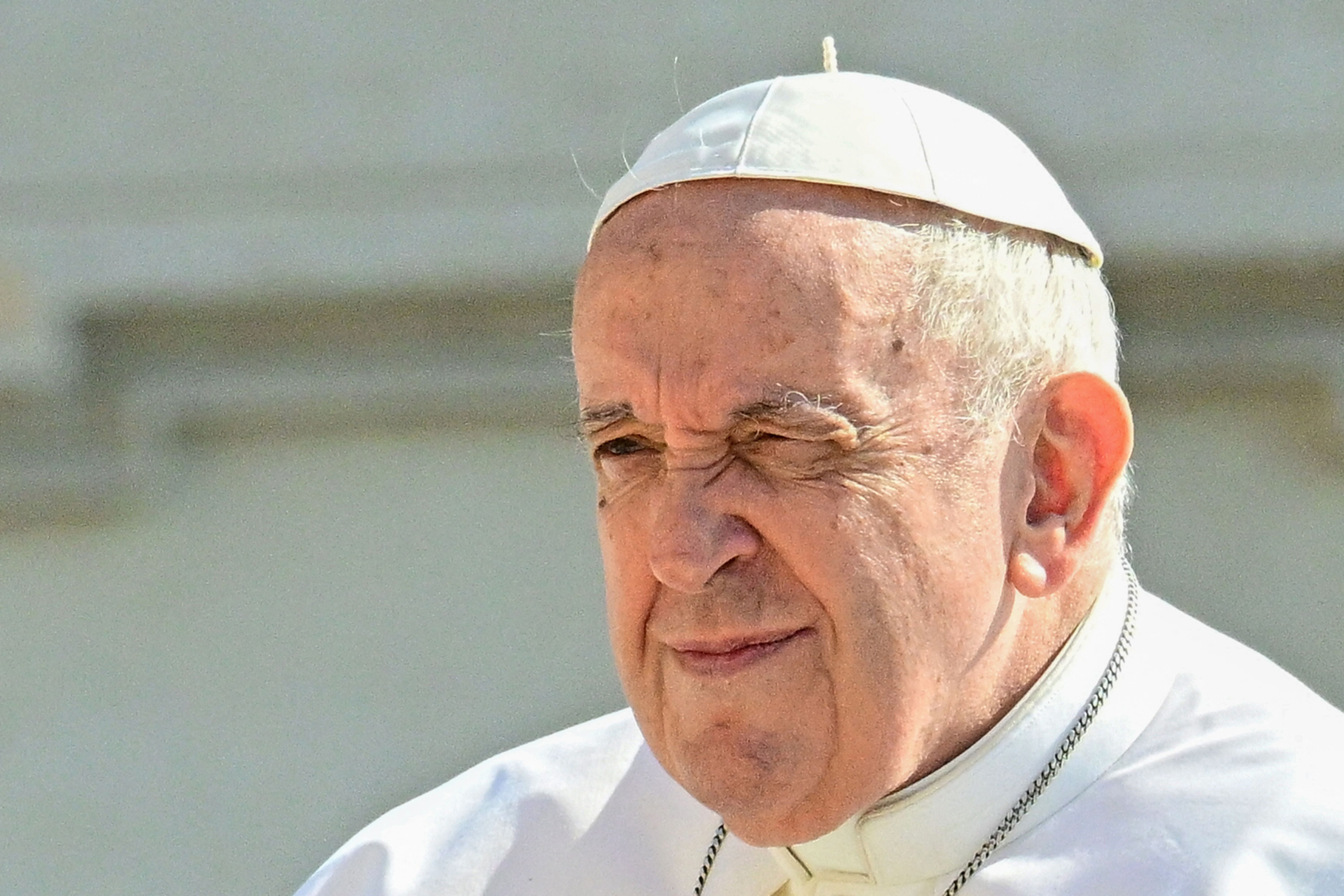 Pope Francis arrives for the weekly general audience on June 15, 2022 at St. Peter's square in The Vatican.