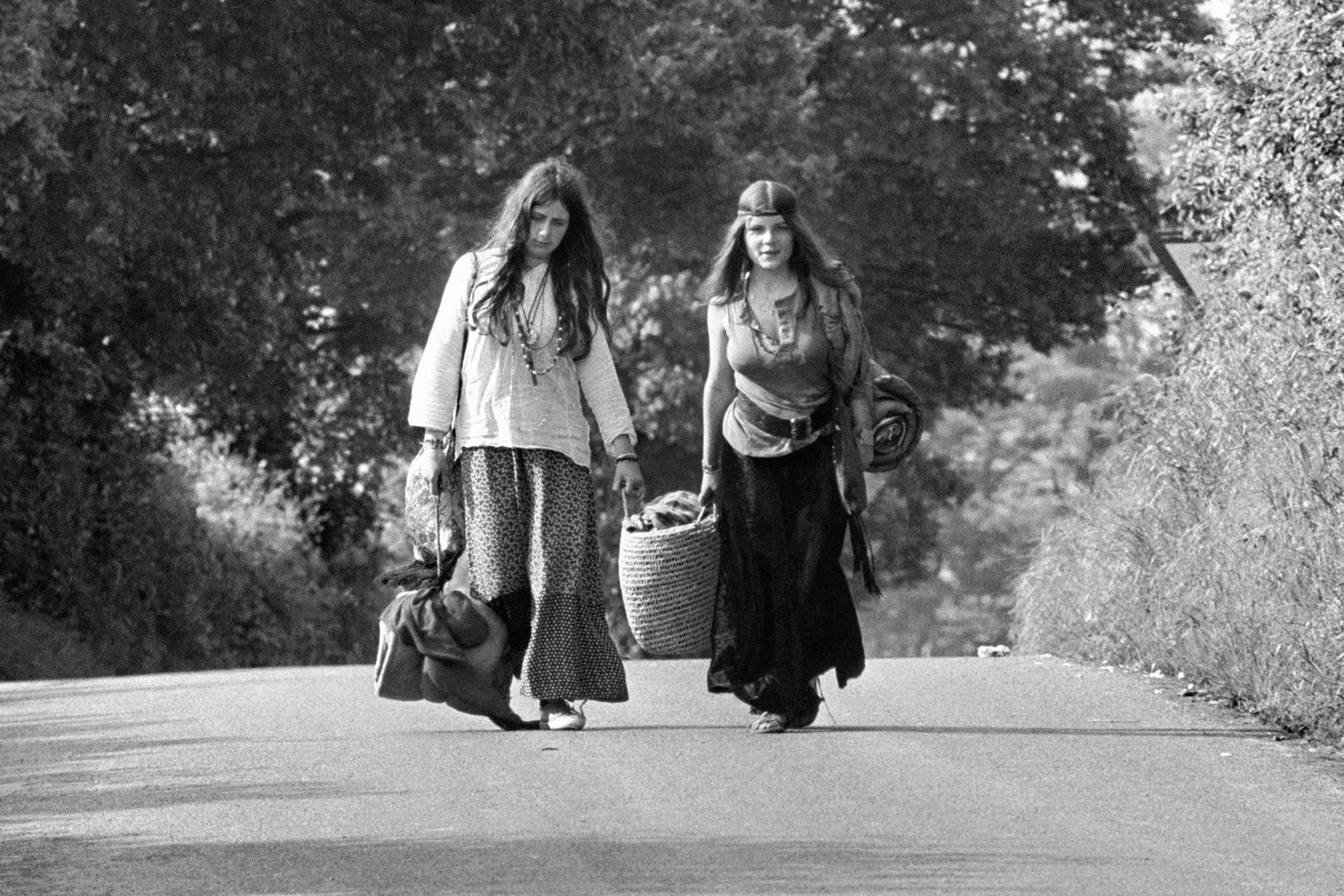 Two Glastonbury festival-goers in 1971