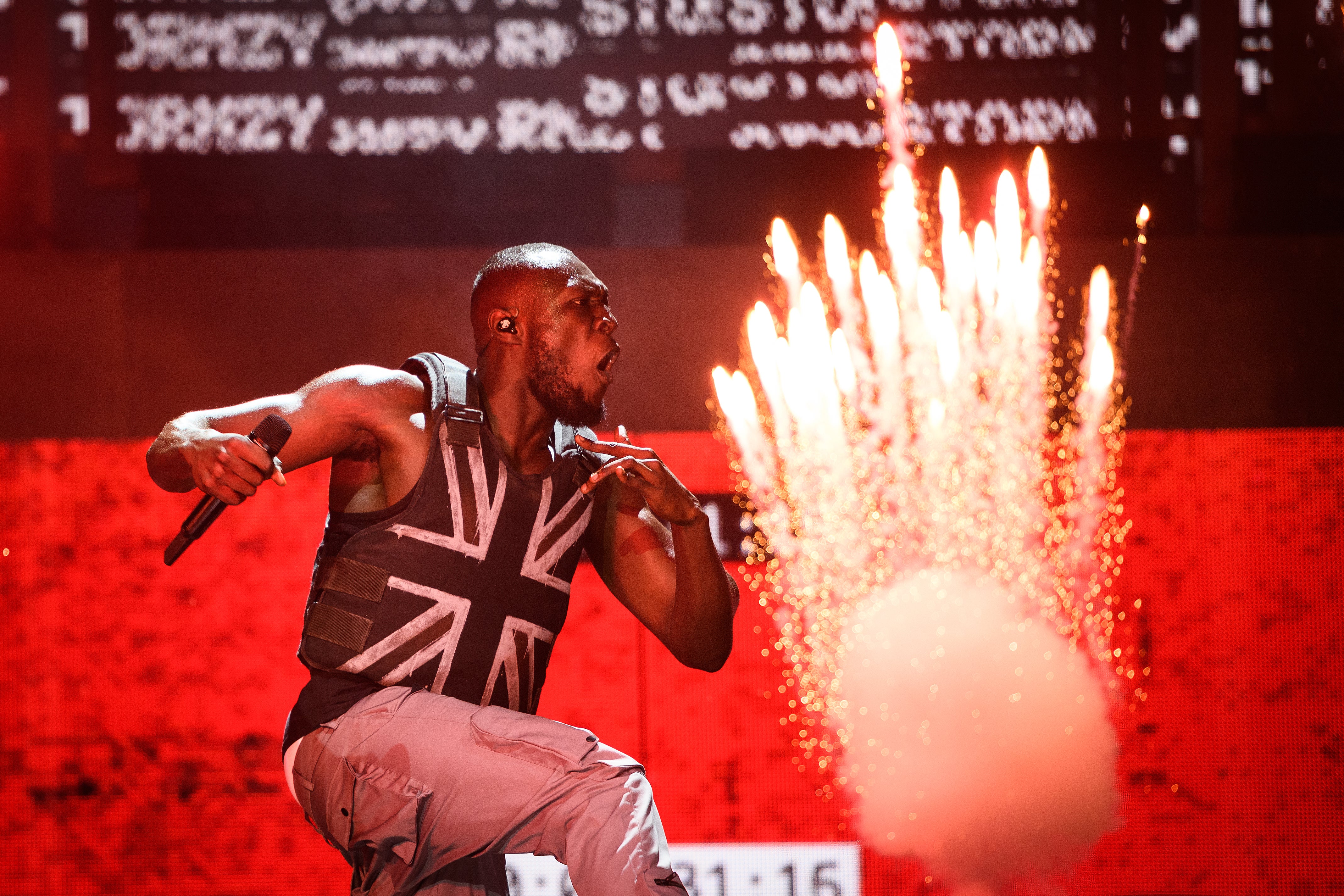 Stormzy performs in the headline slot in 2019
