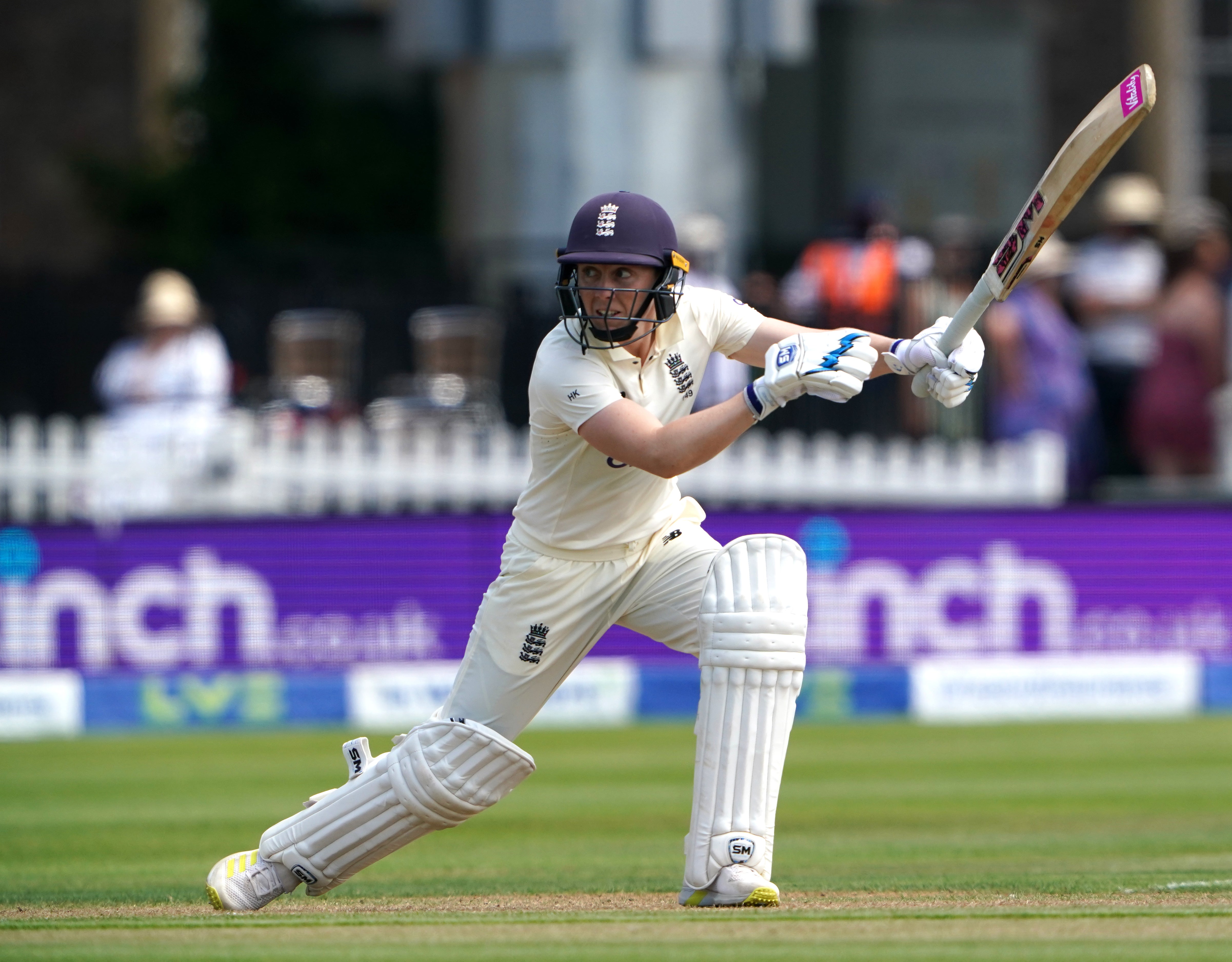 England captain Heather Knight, batting against India last summer, has made a robust defence of Test cricket in the women’s game (Zac Goodwin/PA)