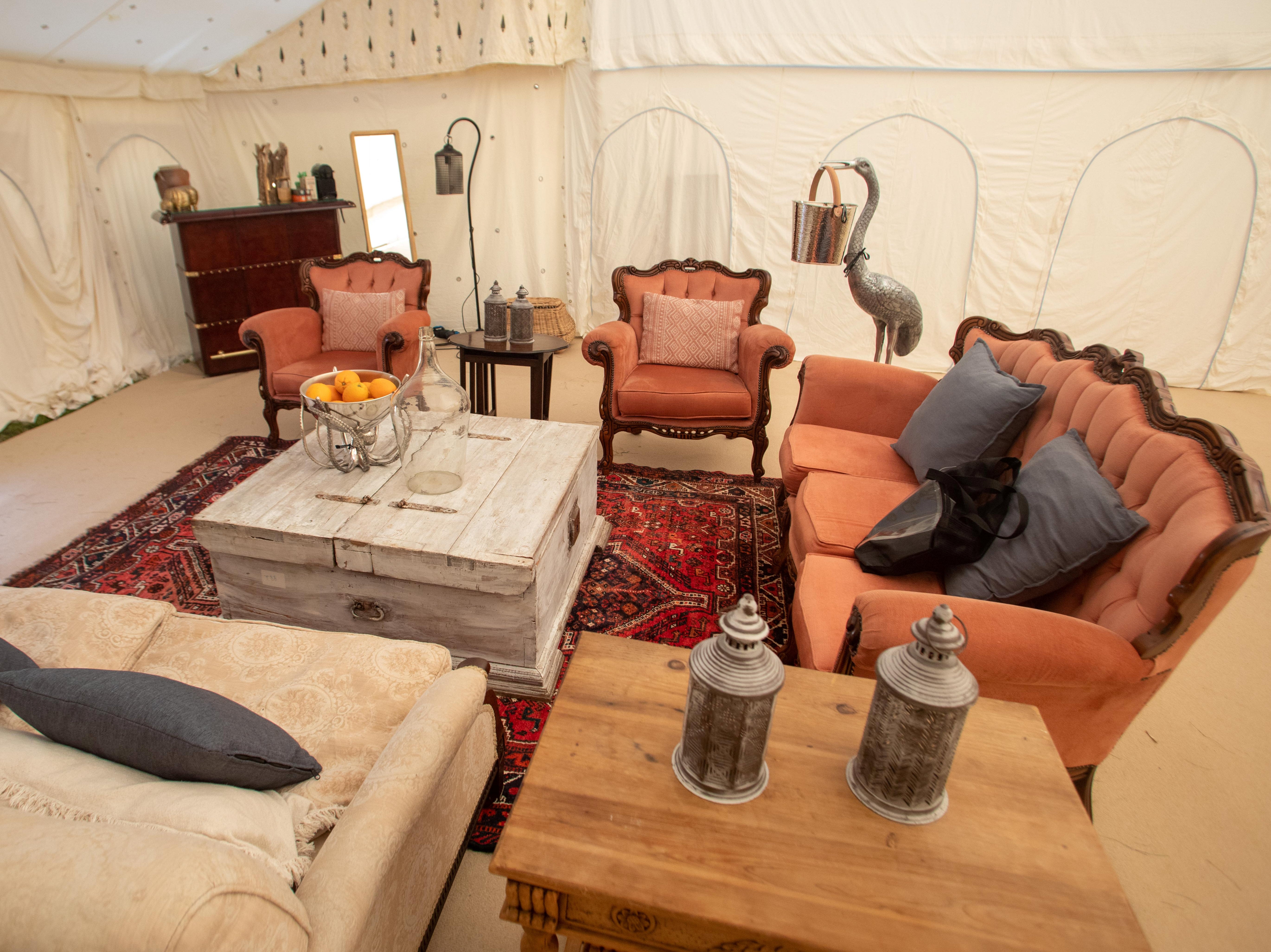 Glamping in the ‘Tenthouse Suite’ at Glastonbury Festival