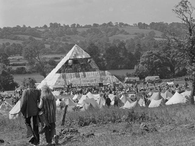 <p>‘Glastonbury Fair’ photographed in 1971</p>